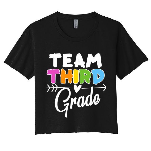 Team Third Grade Arrow Heart Crop Top