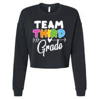 Team Third Grade Arrow Heart Cropped Pullover Crew