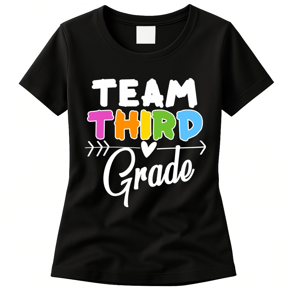 Team Third Grade Arrow Heart Womens T-Shirt