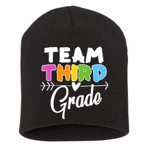 Team Third Grade Arrow Heart Short Acrylic Beanie