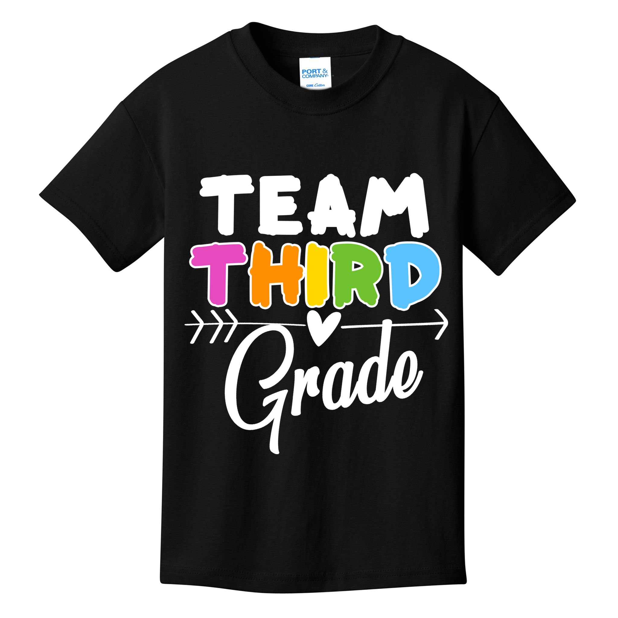 Team Third Grade Arrow Heart Kids T-Shirt