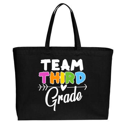 Team Third Grade Arrow Heart Cotton Canvas Jumbo Tote