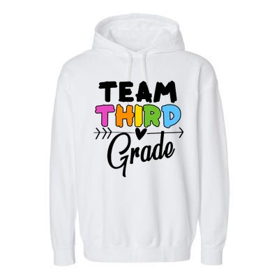 Team Third Grade Arrow Heart Garment-Dyed Fleece Hoodie