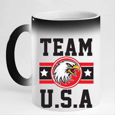 Team U.S.A. Logo 11oz Black Color Changing Mug