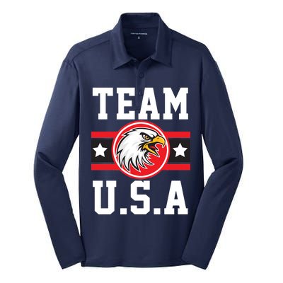 Team U.S.A. Logo Silk Touch Performance Long Sleeve Polo