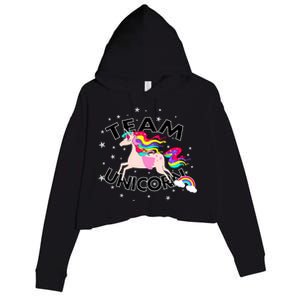 Team Unicorn Crop Fleece Hoodie