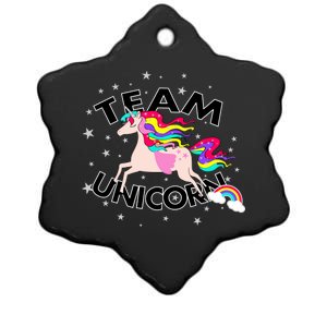 Team Unicorn Ceramic Star Ornament