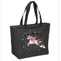 Team Unicorn Zip Tote Bag