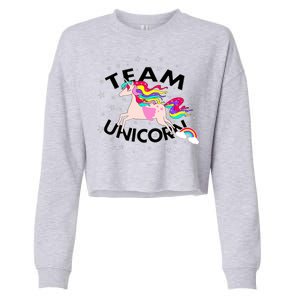 Team Unicorn Cropped Pullover Crew