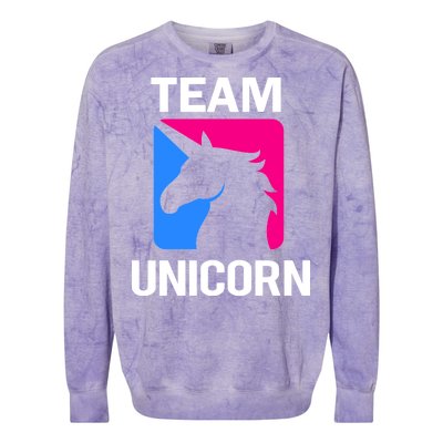 Team Unicorn Logo Colorblast Crewneck Sweatshirt