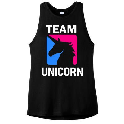 Team Unicorn Logo Ladies PosiCharge Tri-Blend Wicking Tank