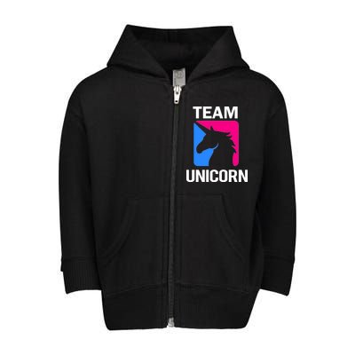 Team Unicorn Logo Toddler Zip Fleece Hoodie