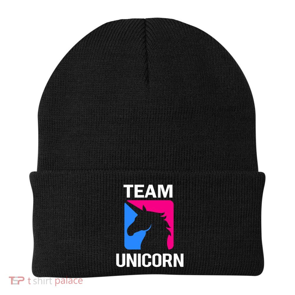 Team Unicorn Logo Knit Cap Winter Beanie