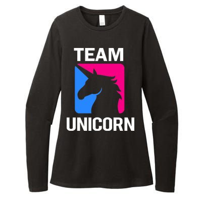 Team Unicorn Logo Womens CVC Long Sleeve Shirt