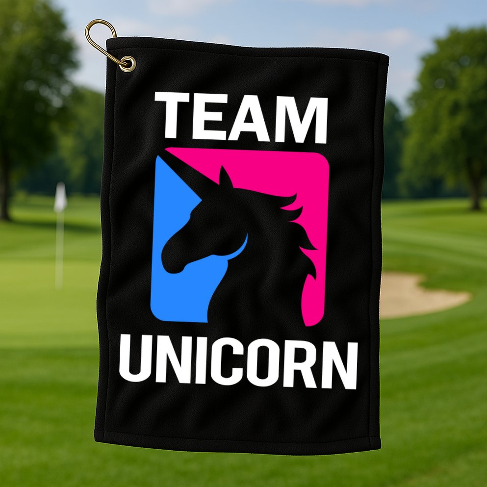 Team Unicorn Logo Golf Towel