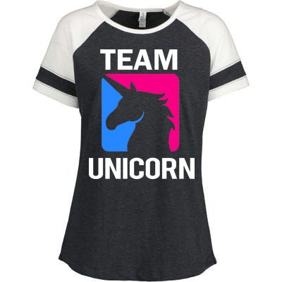 Team Unicorn Logo Enza Ladies Jersey Colorblock Tee