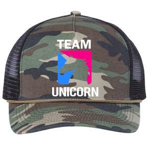 Team Unicorn Logo Retro Rope Trucker Hat Cap