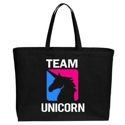 Team Unicorn Logo Cotton Canvas Jumbo Tote