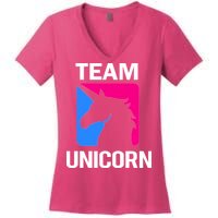 Team Unicorn Logo Women's V-Neck T-Shirt