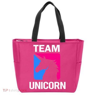 Team Unicorn Logo Zip Tote Bag