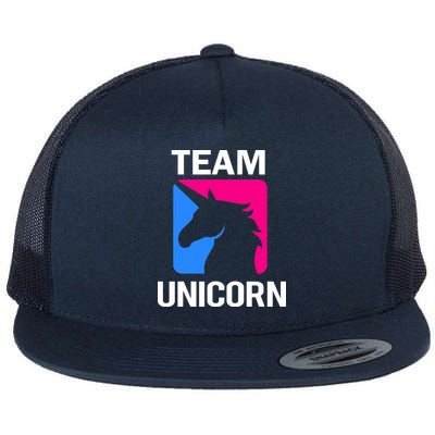 Team Unicorn Logo Flat Bill Trucker Hat