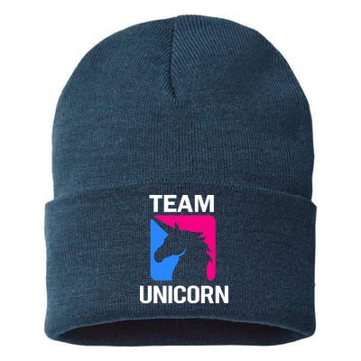 Team Unicorn Logo Sustainable Knit Beanie