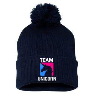 Team Unicorn Logo Pom Pom 12in Knit Beanie