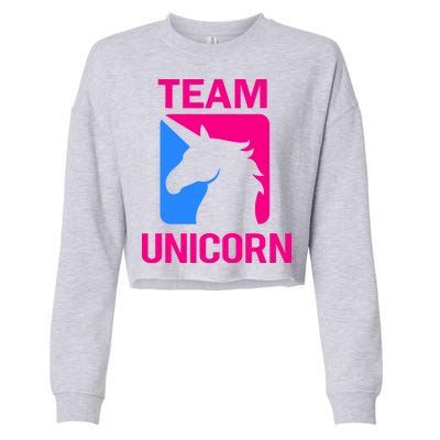 Team Unicorn Logo Cropped Pullover Crew