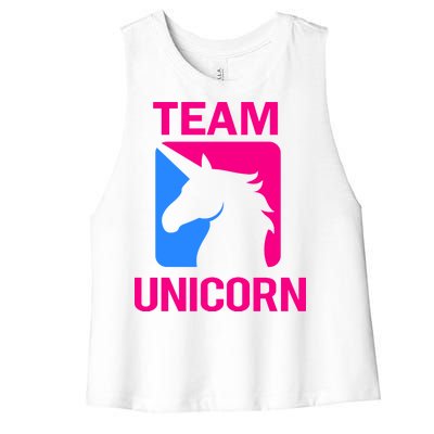 Team Unicorn Logo Women's Racerback Cropped Tank