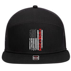 Team USA Distressed American Flag 7 Panel Mesh Trucker Snapback Hat