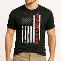 Team USA Distressed American Flag Cooling Performance Crew T-Shirt
