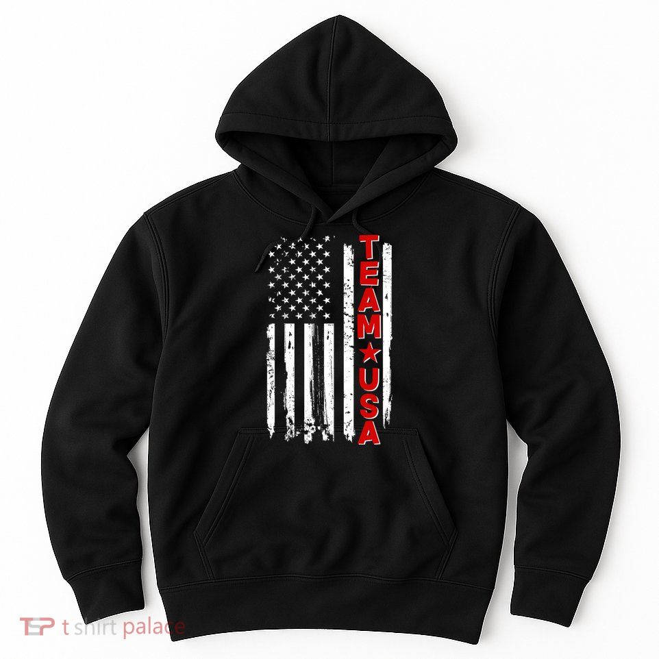 Team USA Distressed American Flag Hoodie
