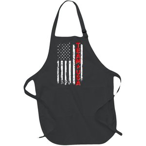 Team USA Distressed American Flag Full-Length Apron With Pockets