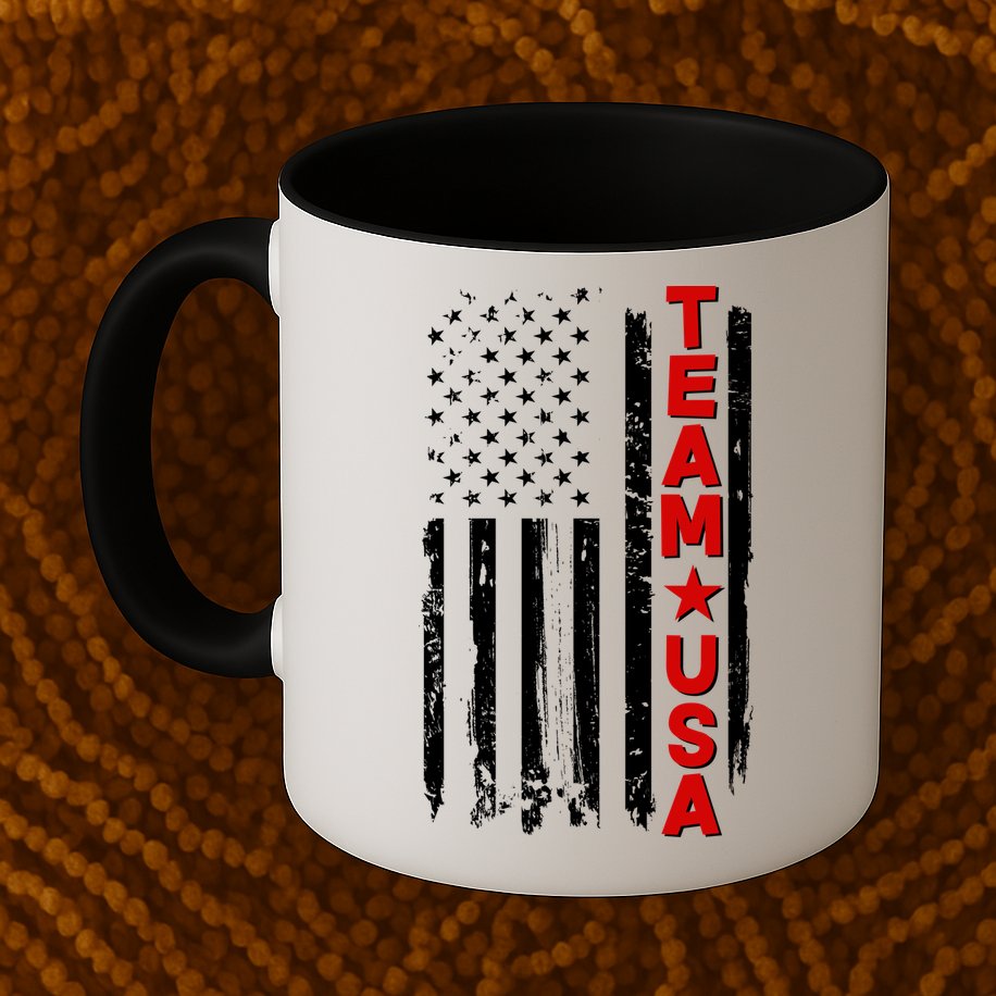 Team USA Distressed American Flag Mug