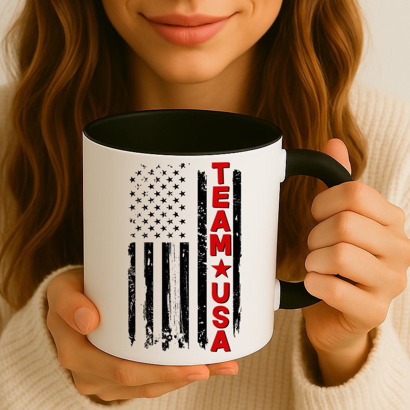 Team USA Distressed American Flag Mug
