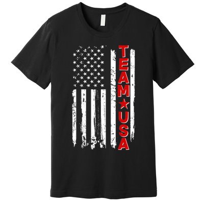 Team USA Distressed American Flag Premium T-Shirt
