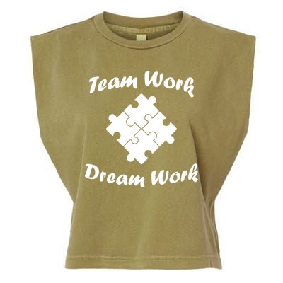 Team Work Dream Work Garment-Dyed Women's Muscle Tee