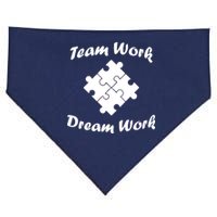 Team Work Dream Work USA-Made Doggie Bandana