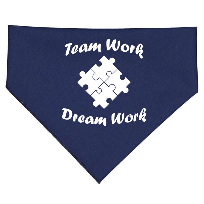 Team Work Dream Work USA-Made Doggie Bandana