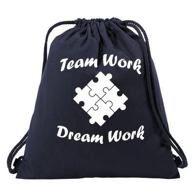 Team Work Dream Work Drawstring Bag