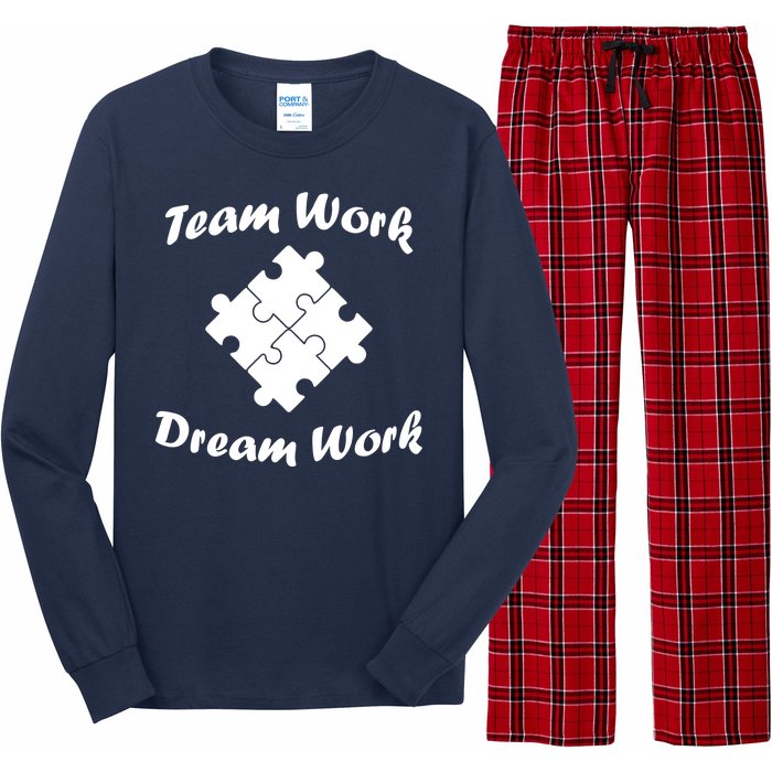 Team Work Dream Work Long Sleeve Pajama Set