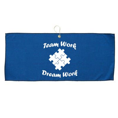 Team Work Dream Work Large Microfiber Waffle Golf Towel