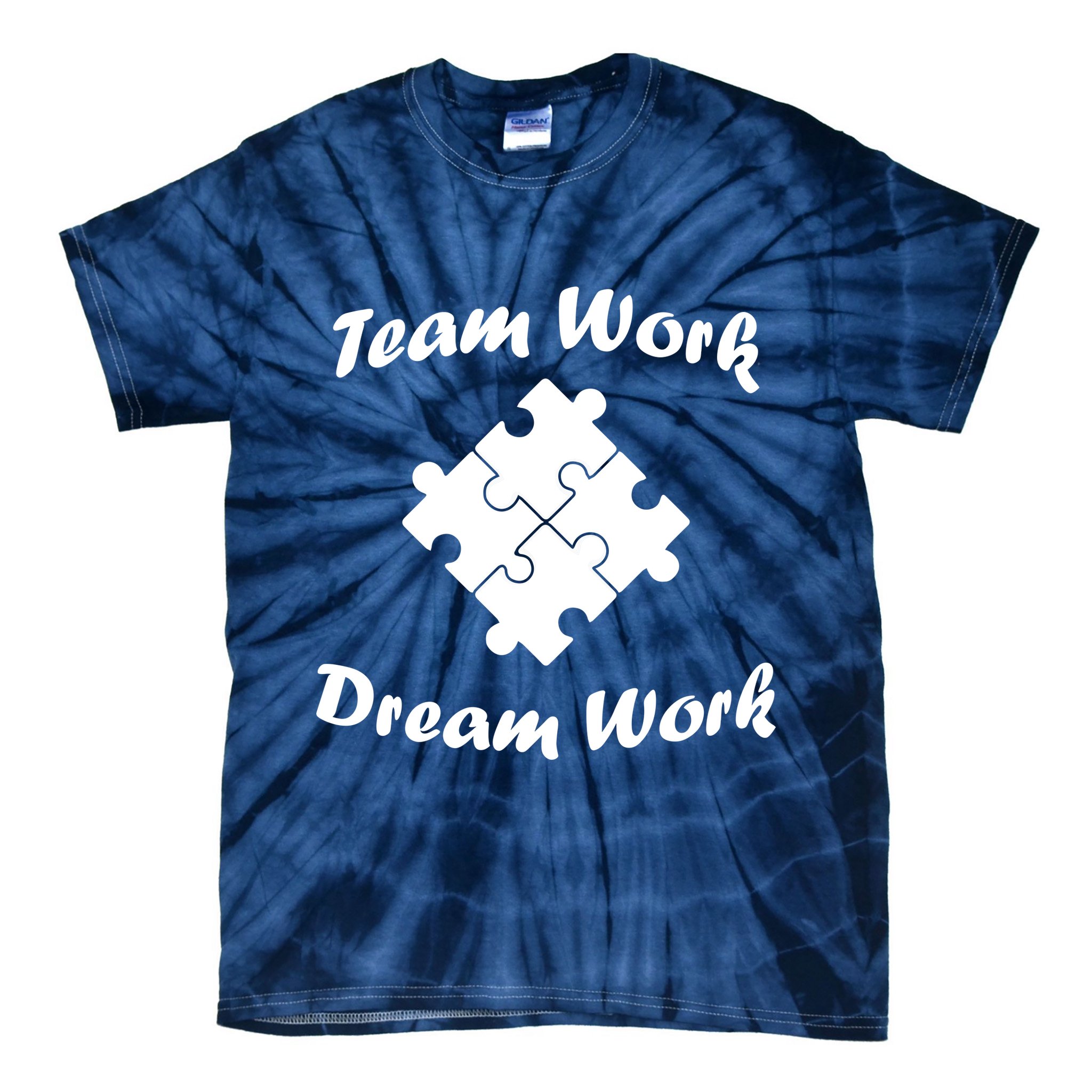 Team Work Dream Work Tie-Dye T-Shirt