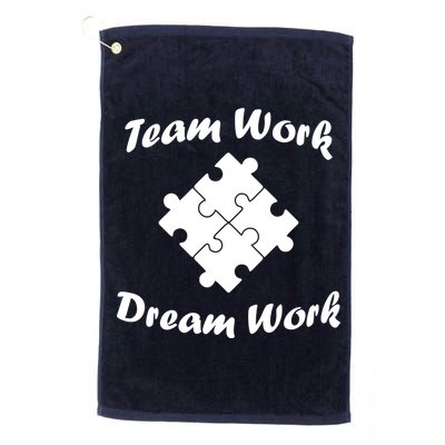 Team Work Dream Work Golf Towel