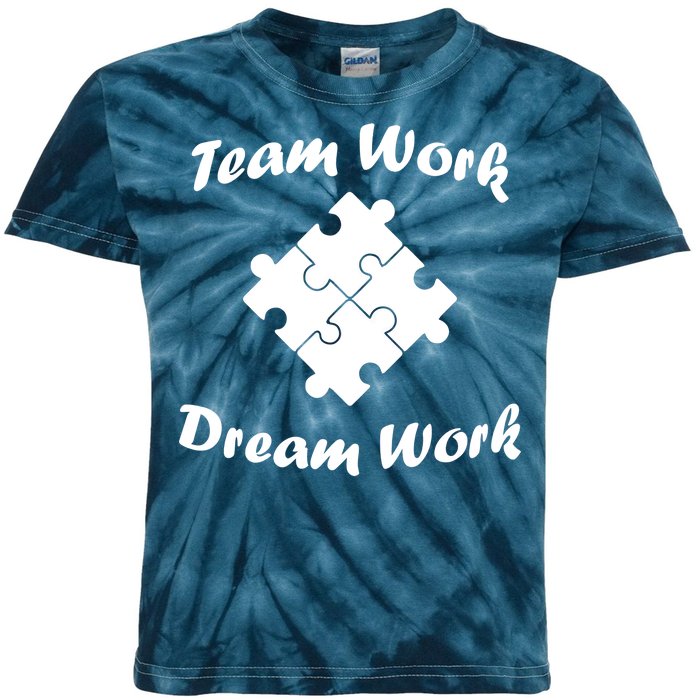 Team Work Dream Work Kids Tie-Dye T-Shirt