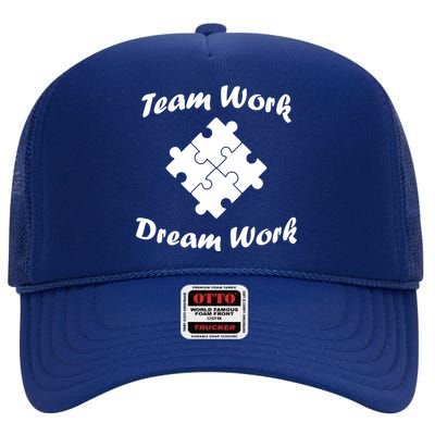 Team Work Dream Work High Crown Mesh Back Trucker Hat