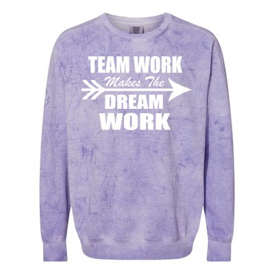 Team Work Makes The Dream Work Colorblast Crewneck Sweatshirt