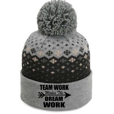 Team Work Makes The Dream Work The Baniff Cuffed Pom Beanie