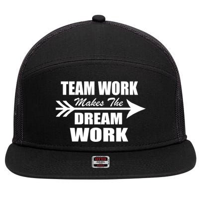 Team Work Makes The Dream Work 7 Panel Mesh Trucker Snapback Hat