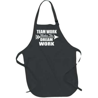 Team Work Makes The Dream Work Full-Length Apron With Pockets